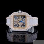 Cartier Santos Skeleton Moissanite Diamond Full Iced Out Men Watch (6)