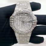 Patek Philippe Baguette Moissanite Diamond Men Automatic Watch (6)