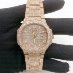 Patek Philippe Geneve Round Moissanite Diamond Men Automatic Watch (5)