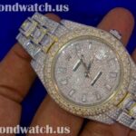 Rolex Datejust Baguette & Round Moissanite Diamond Men Watch (3)