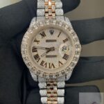 Rolex Datejust Round & Baguette Moissanite Diamond Men Watch (4)