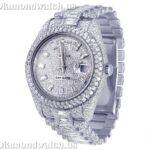 Rolex Datejust Round & Baguette Moissanite Diamond Men Watch (6)