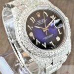 Rolex Datejust Stainless Steel White Moissanite Diamond Watch (2)