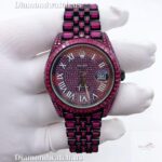 Rolex President Red Baguette Sapphire Diamond Men Automatic Watch (4)