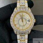 Rolex Sky Dweller Baguette & Round Iced Out Moissanite Diamond Men Watch (1)