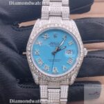 Rolex Turquoise Moissanite Diamond Men Watch (4)