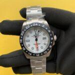 Rolex Men's Explorer II Steel 42mm White Dot Dial Watch (1)