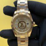 Rolex Sky-Dweller 326938 Full Gold Index Dial Oyster Watch (1)