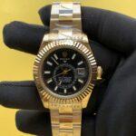Rolex Sky-Dweller 326938 Yellow Gold Black Dial Automatic Watch (1)