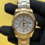 Rolex Sky-Dweller 326938 Yellow Gold White Index Dial Oyster Watch (1)