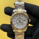Rolex Sky-Dweller Two Tone White Dial Oyster Bracelet 336933 (1)