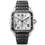 Cartier Santos XL Chronograph Silver Dial Men’s Wrist Watch WSSA0017 (2)