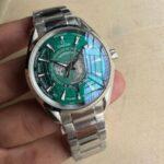 Omega Seamaster Aqua Terra Green Dial Co-Axial Master Worldmap 43MM Wrist Watch (1)