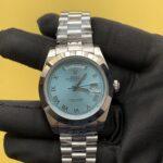 Rolex Day Date platinum 41mm plain Bezel president bracelet watch 218206