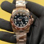 Rolex GMT-Master II 40MM Black Dial Root Beer Rose Gold 126715CHNR Oyster Bracelet (1)
