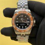 Rolex GMT Master II Black Dial Stainless Steel Orange Ceramic Bezel Jubilee Bracelet 126710 (1)