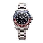Rolex GMT Master Pepsi Black Dial & RedBlue Ceramic Bezel Oyster Bracelet 116719BLRO