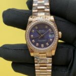 Rolex Lady-Datejust 31MM 279135RBR adp Aubergine Diamond Dial President Bracelet (1)
