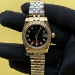 Rolex Lady-Datejust 31MM Diamond Bezel Yellow Gold President Bracelet Women'S Watch (1)